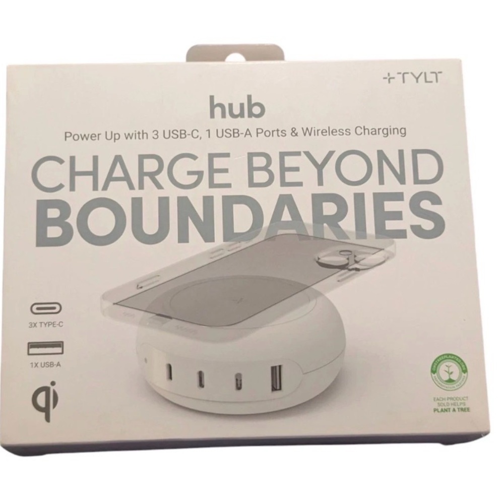 White Wireless Charging Hub